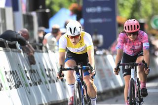 Grace Brown of FDJ Nouvelle Aquitaine Futuroscope after finishing stage 6 losing the General Classification