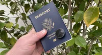 Tile Sticker 2022 stuck on passport