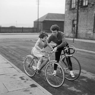 25th March 1963 British cyclist Beryl Burton 1937 1996 with her daughter Denise In the World Championships between 1959 and 1967 she won seven gold four silver and three bronze medals Mother and daughter later raced together in the 1972 world championships Photo by John PrattKeystone FeaturesGetty Images