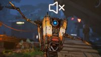 Claptrap in Borderlands 4 with a mute symbol above his head.