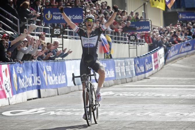 Niki Terpstra (Omega Pharma-QuickStep) wins the 2014 Paris-Roubaix
