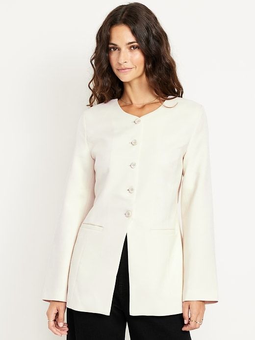 Fitted Long Blazer
