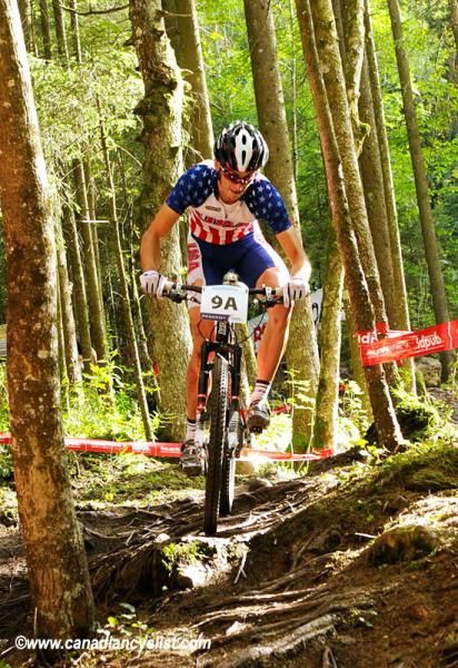 Team USA's Stephen Ettinger crashed hard on lap 1