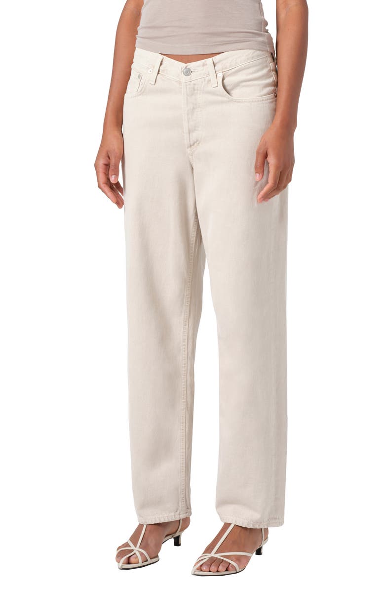 V-Waist Baggy Straight Leg Jeans