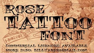 Best free fonts: Sample of Rose Tattoo