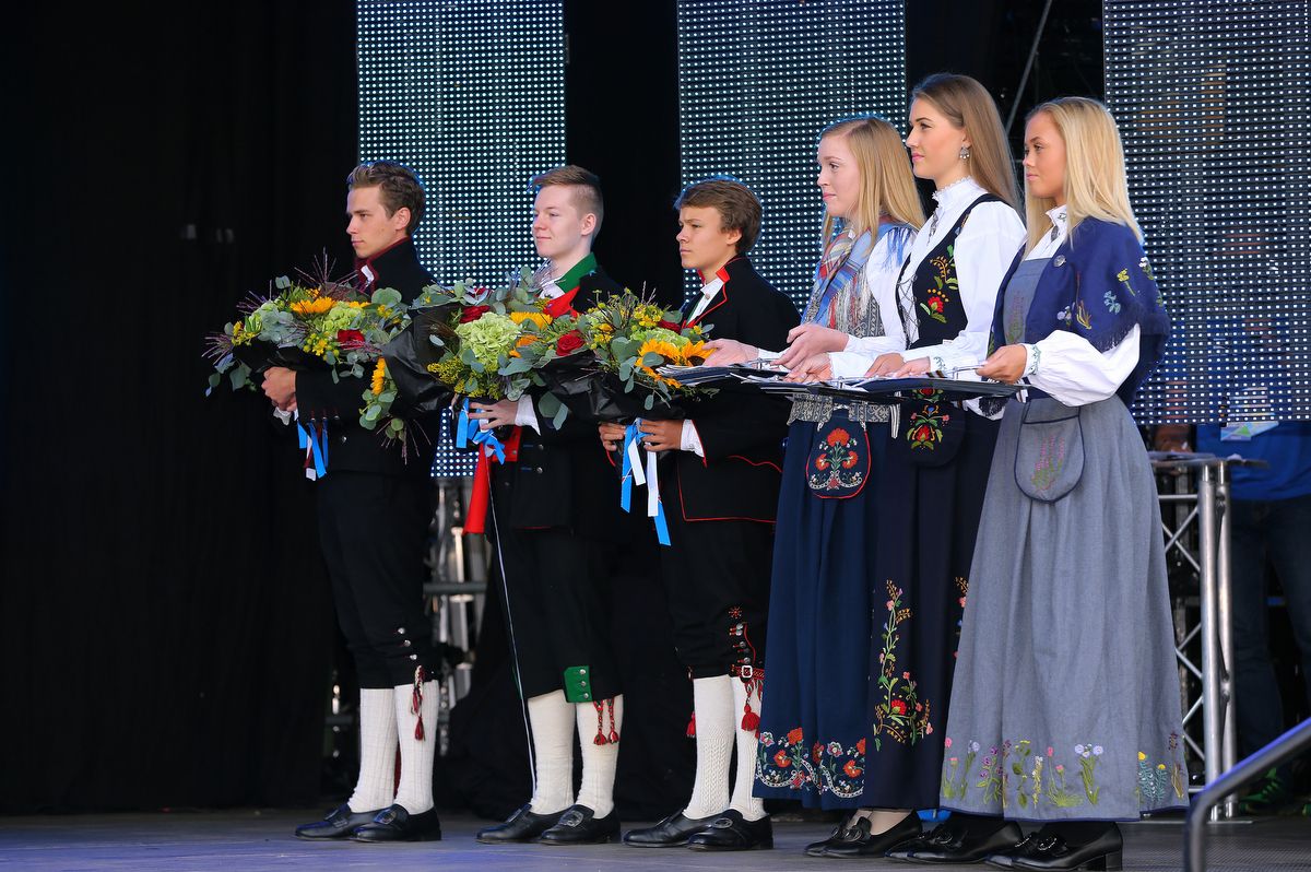The medal ceremony gets underway