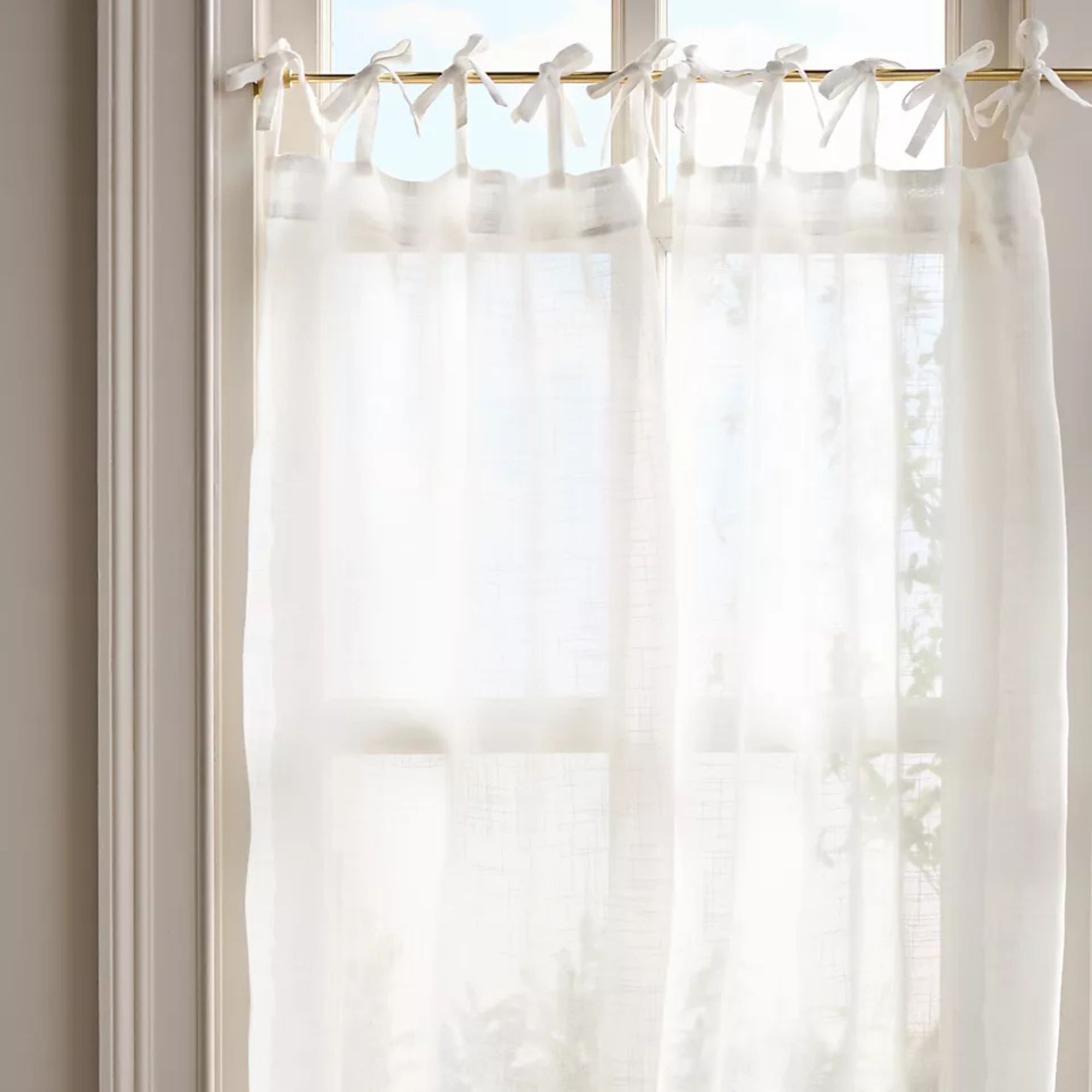 Lena Sheer Woven Caf&amp;eacute; Curtains
