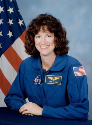 Portrait of astronaut Laurel Clark, who flew as an STS-107 mission specialist on the ill-fated flight of space shuttle Columbia.