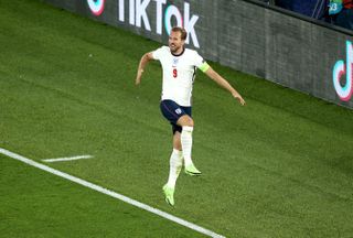 Harry Kane celebrates scoring his second goal