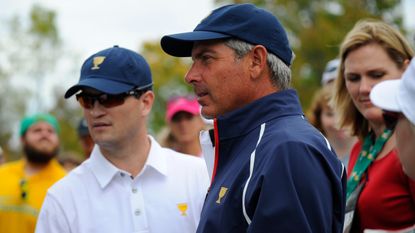 Zach Johnson and Fred Couples during the 2013 Presidents Cup