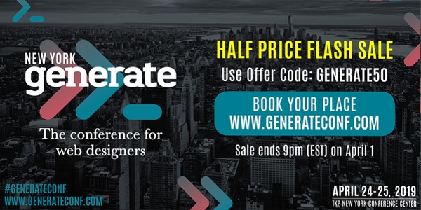 Generate Flash Sale: Get 50% off tickets today | Creative Bloq