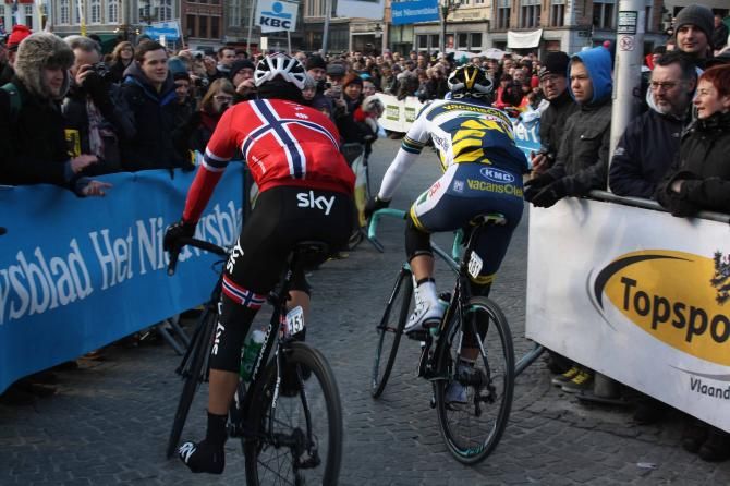 Edvald Boasson Hagen (Sky) heads to sign on.