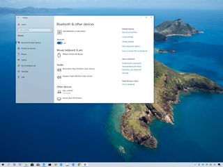 Bluetooth settings on Windows 10
