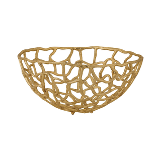 wirey decorative gold bowl