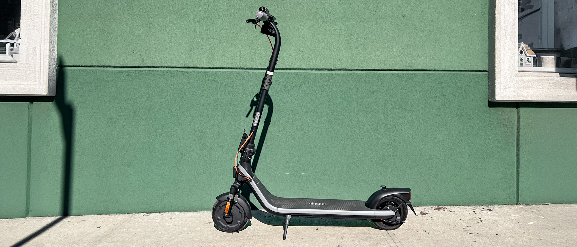 Segway Ninebot E2 Plus II standing in a driveway