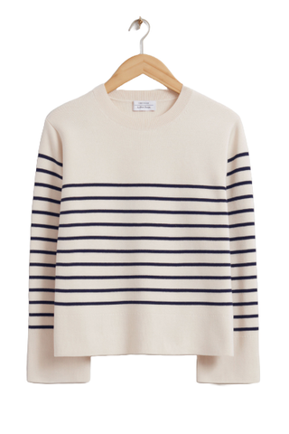 & Other Stories Boxy Nautical Striped Sweater (Was $99) 