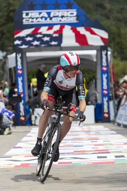 Ben King (RadioShack) starts the Vail time trial