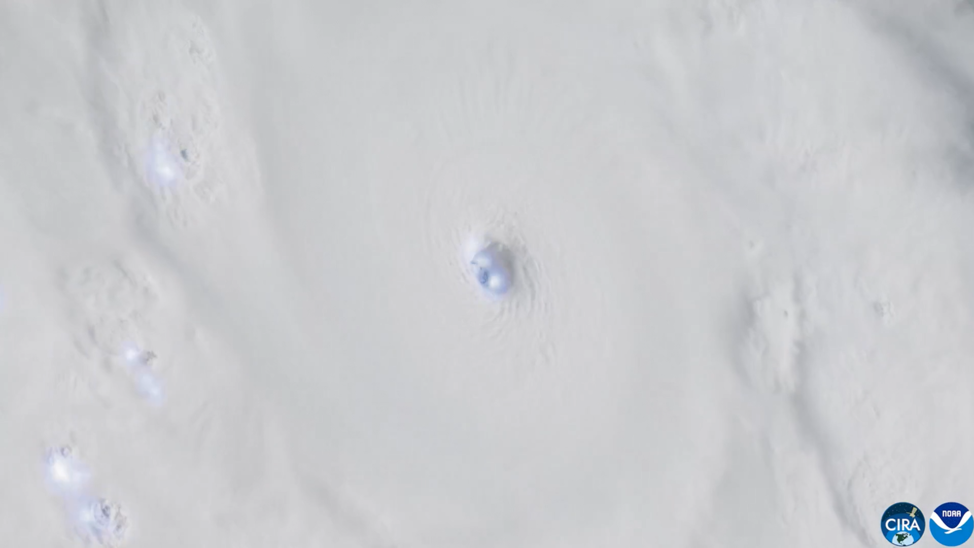A satellite image of hurricane polo in process. 