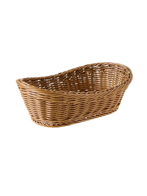 2x Oval Wicker Woven Baskets