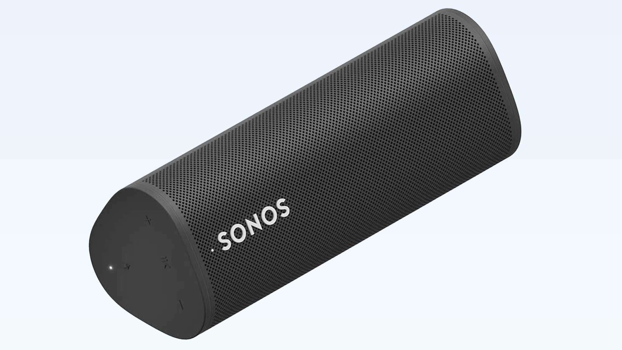 Sonos Roam on light blue background for gifts for music lovers feature