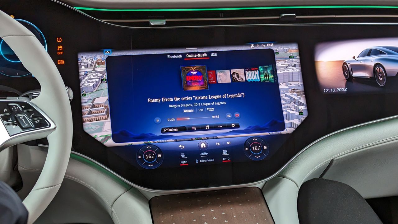 Apple Music with Dolby Atmos in the Mercedes EQE SUV