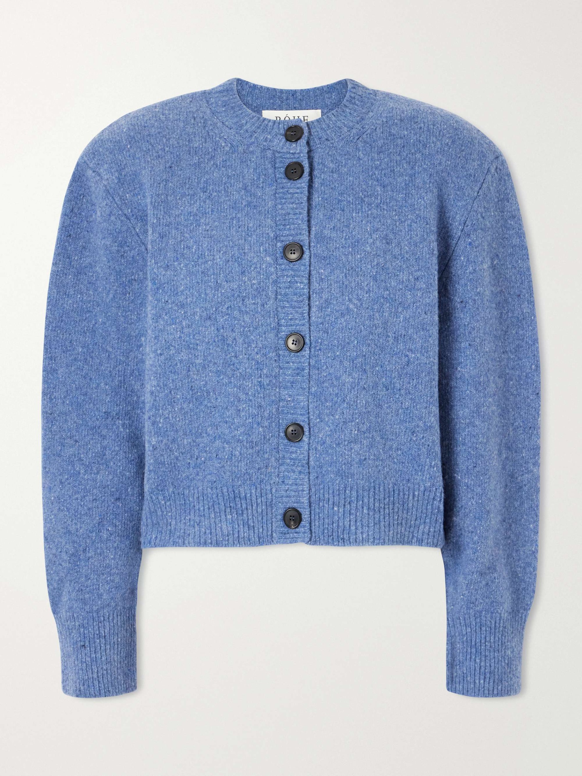 M&amp;eacute;lange Wool-Blend Cardigan
