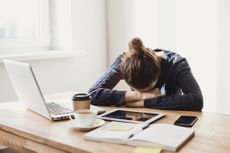 Someone struggling while working from home