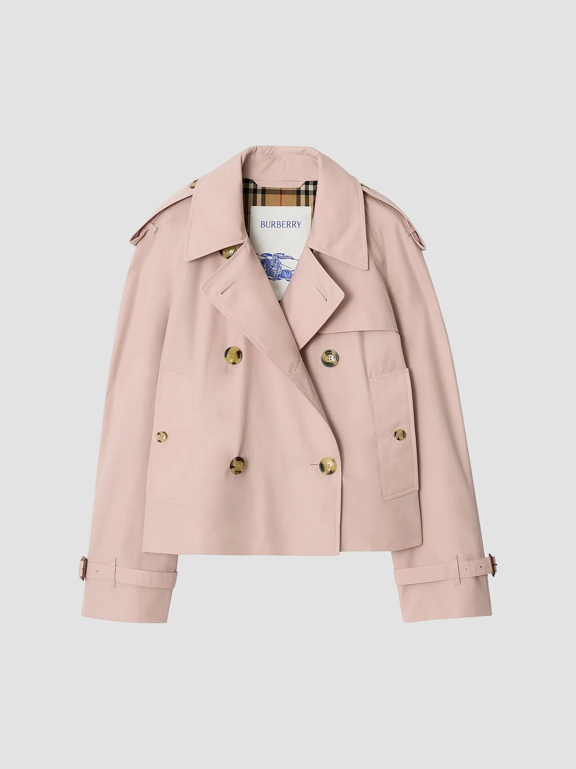 Cropped Tropical Gabardine Mayfair Trench Jacket