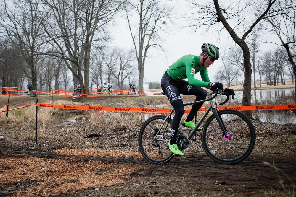 Gage Hecht en route to winning the opener at Ruts 'n' Guts