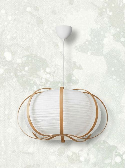 Taggtofs / Havsdjup Pendant Lamp - White Bamboo