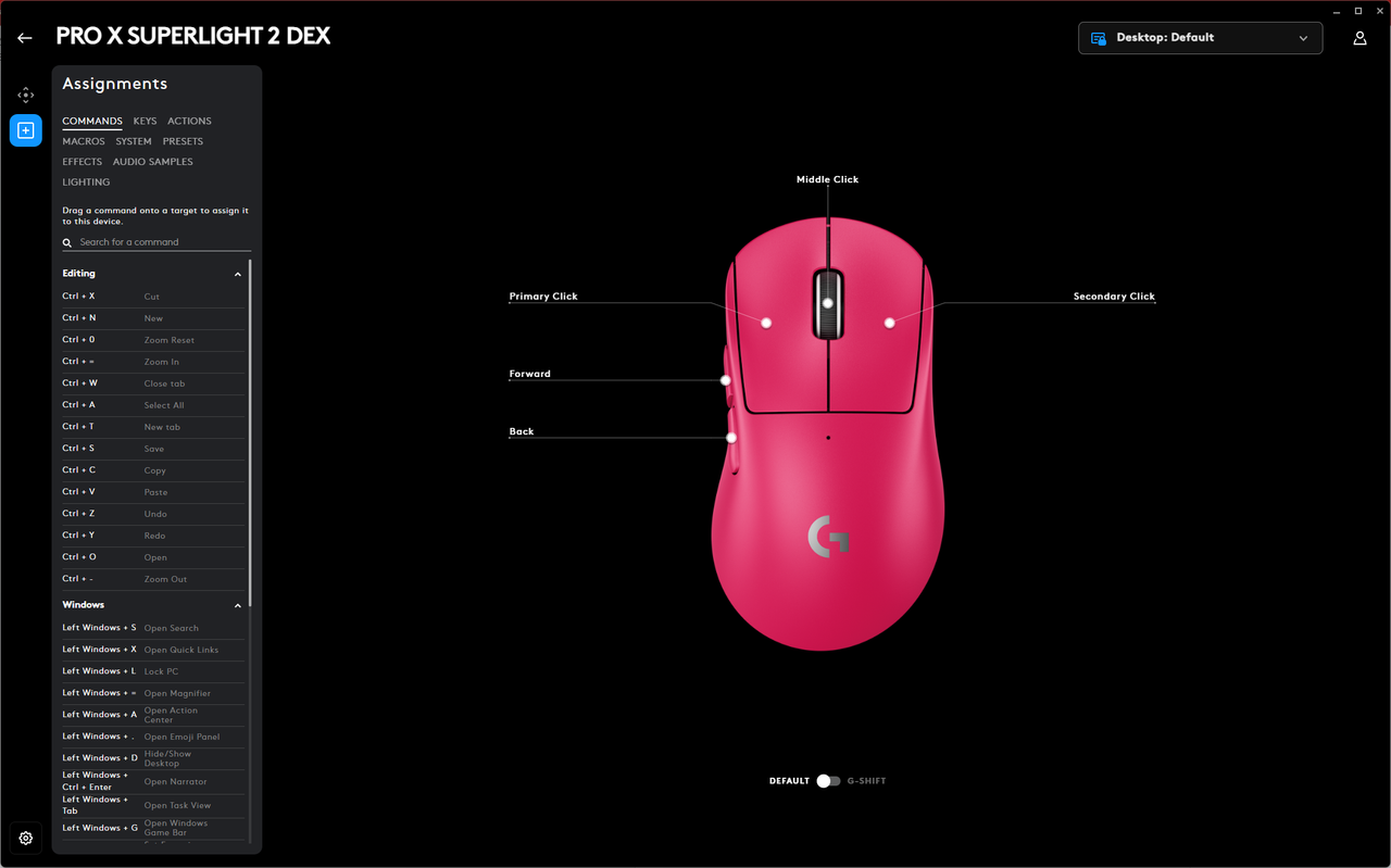 Logitech G Pro X Superlight 2 Dex