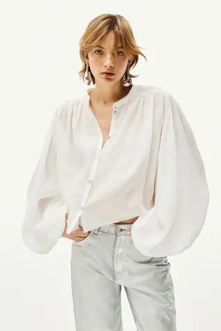 balloon sleeved blouse