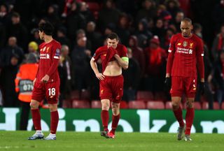 Liverpool exited the Champions League in the last 16