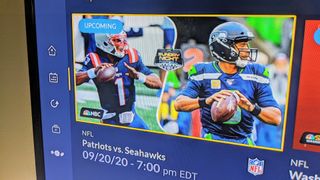 NBC Sports App Sunday Night Football features Patriots vs, Seahawks.