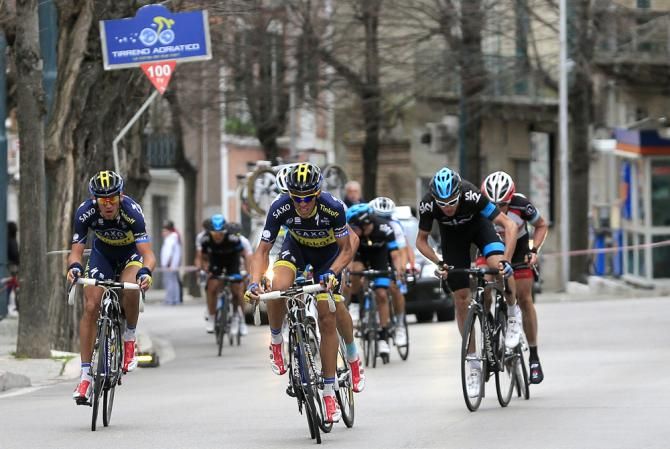 Alberto Contador (Team Saxo-Tinkoff) tried to gain time on Froome