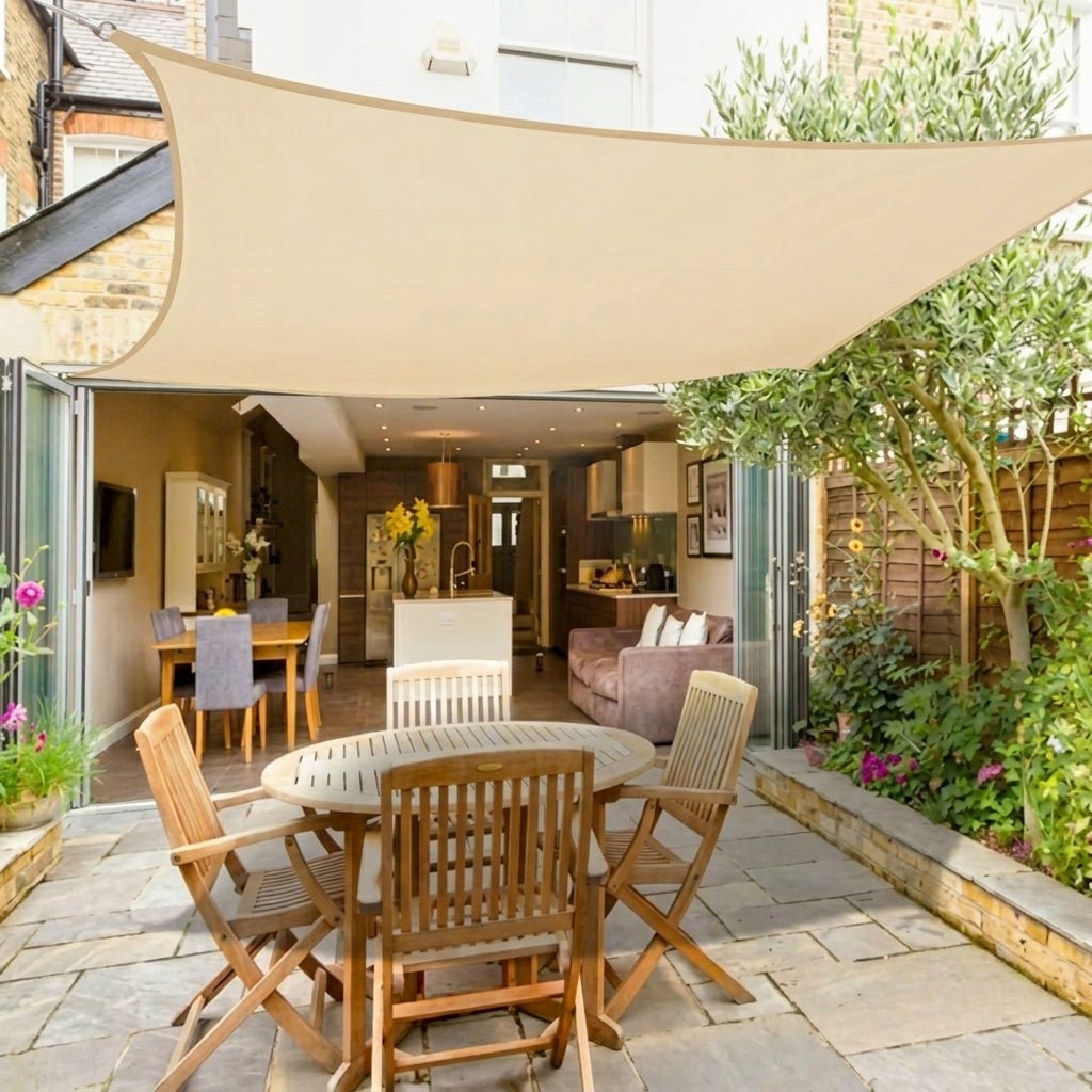 Rectangular Sun Sail With Uv Protection for Terrace and Garden - Beige / 1 X 1.5 M
