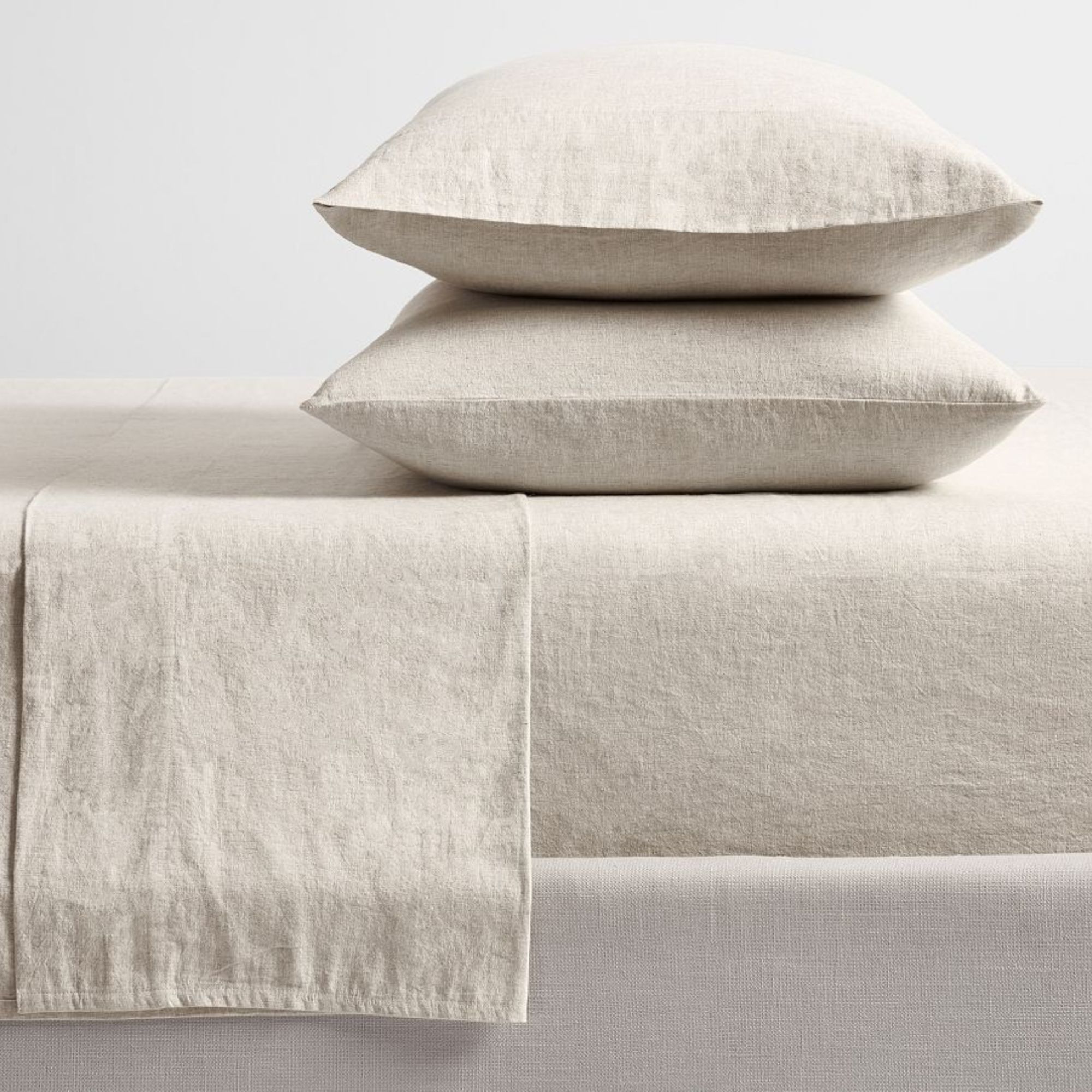 European Flax Linen Cotton Sheet Set (Oatmeal)