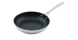 A small stainless steel saucepan with lid by Dexam Supreme
