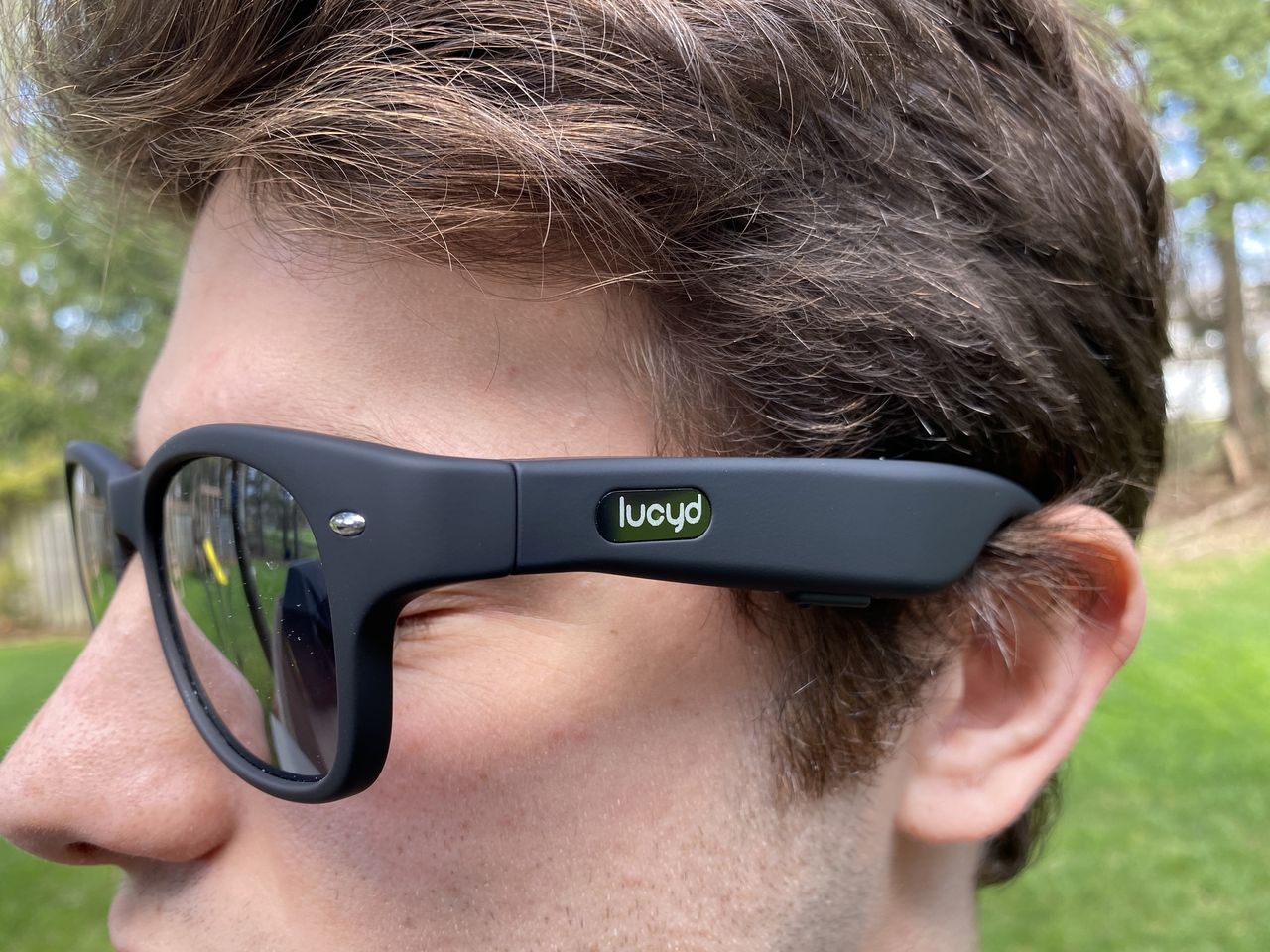 Lucyd Loud Bluetooth-Enabled Sunglasses on man