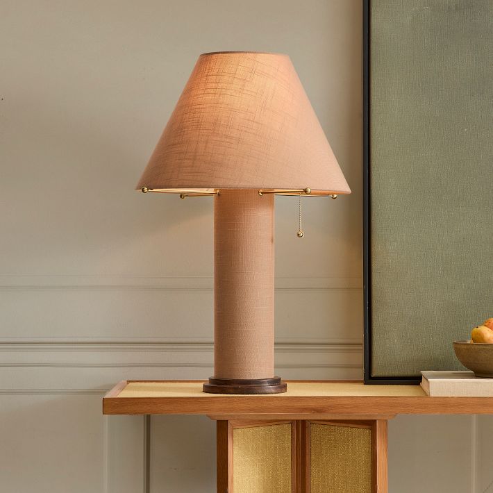 Pierce &amp;amp; Ward Linen Table Lamp (25")