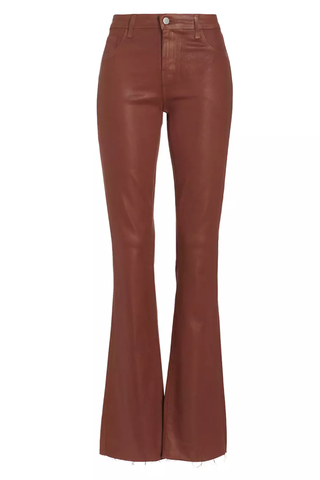 L'AGENCE Ruth Coated High-Rise Straight Pants