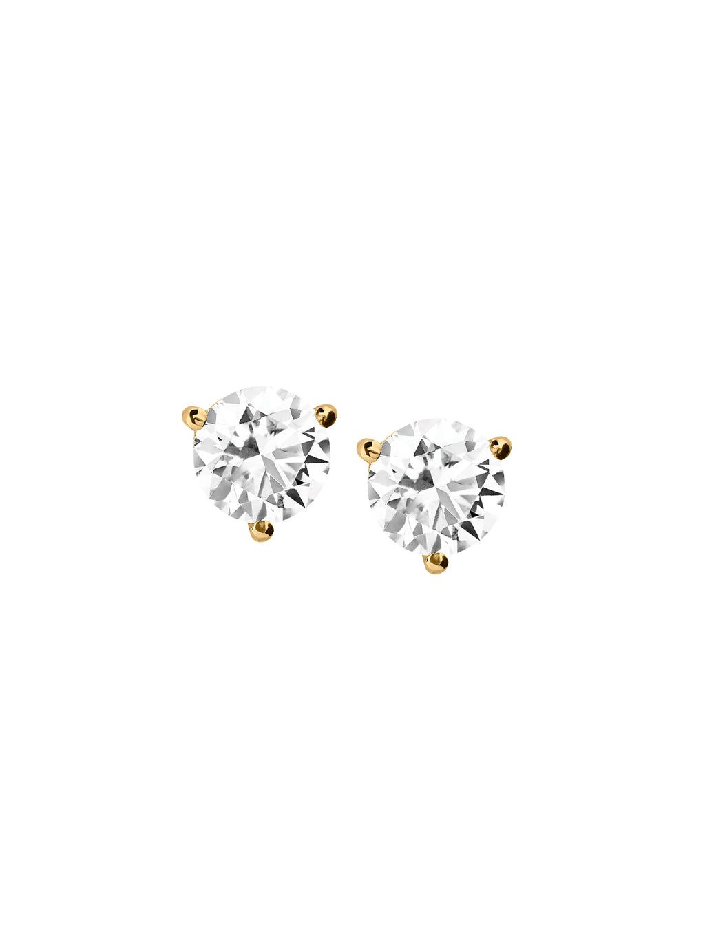 14k Classic Martini Stud Earrings in Lab Diamond