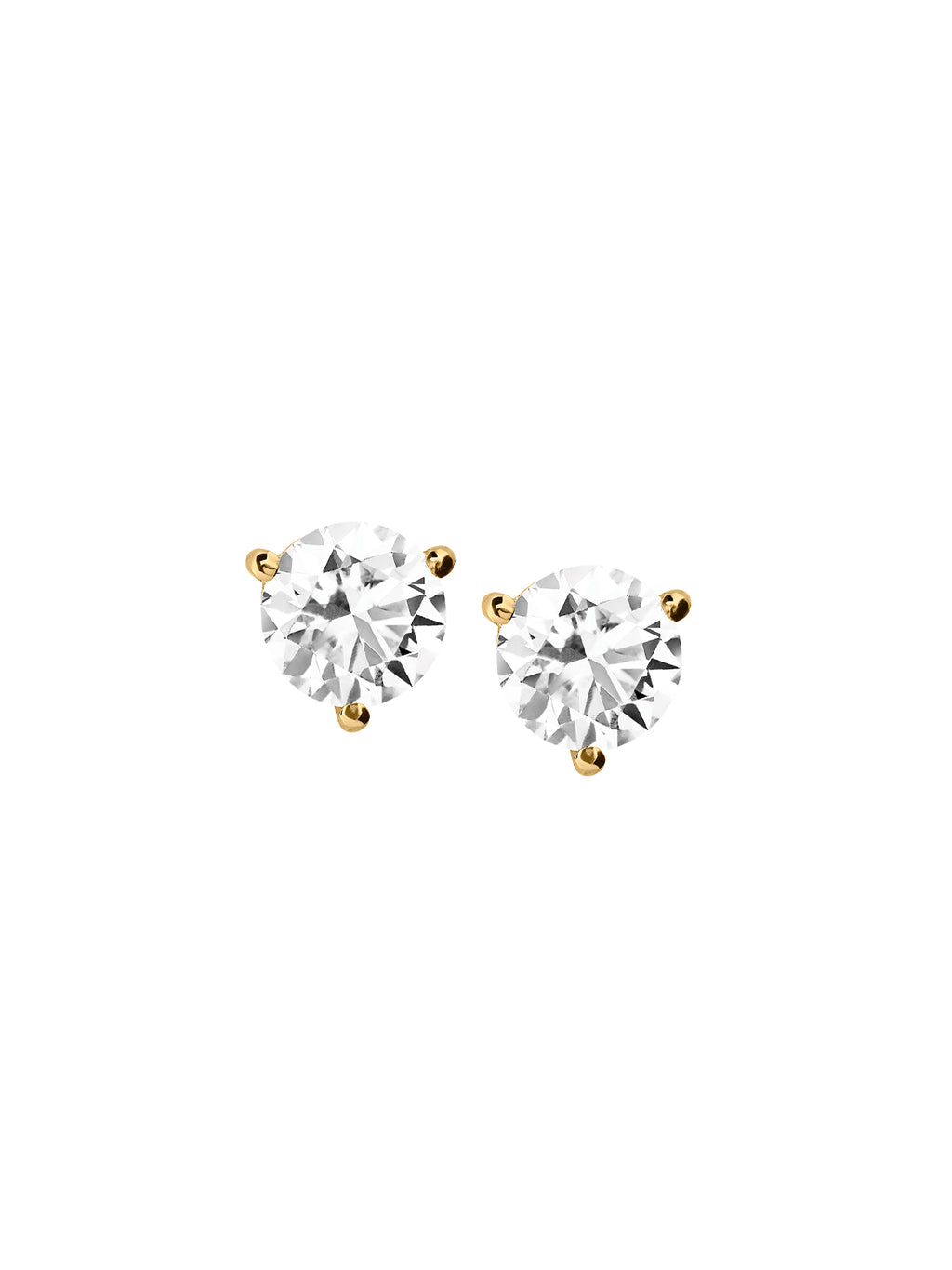 14k Classic Martini Stud Earrings in Lab Diamond