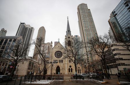 Holy Name Cathedral, the seat of the Chicago Archdiocese.