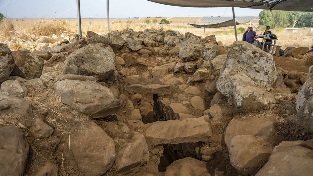 The thick boulder walls of the Iron Age fort probably date back to around 3,000 years ago.