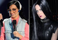 From geek to chic! Katy Perry's Teen Choice costume changes - Teen Choice Awards, 2010, host, hostess, prom queen, goth, grunge, geek, hippie, chick, rock, cheerleader, Glee, pictures, Marie Claire