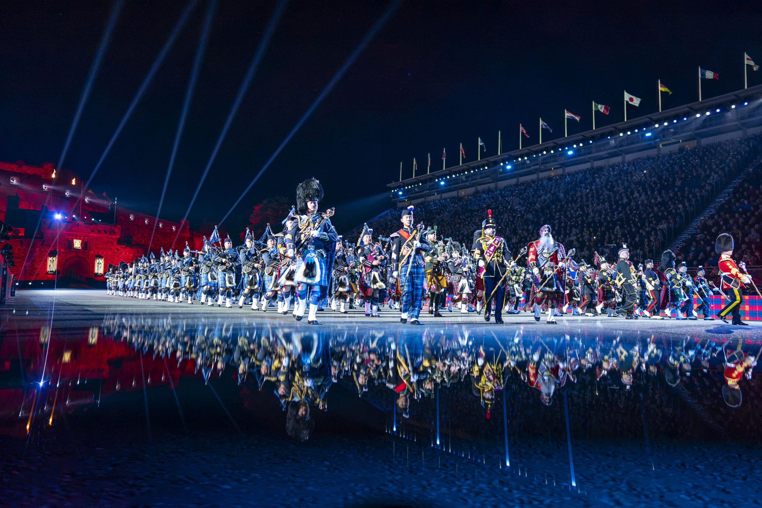Massed Pipes and Drums at The Royal Edinburgh Military Tattoo