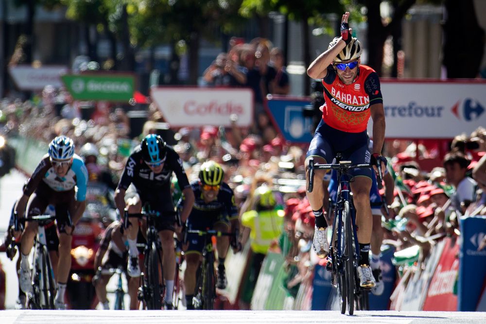 Vincenzo Nibali (Bahrain Merida) wins stage 3 of the Vuelta a Espana
