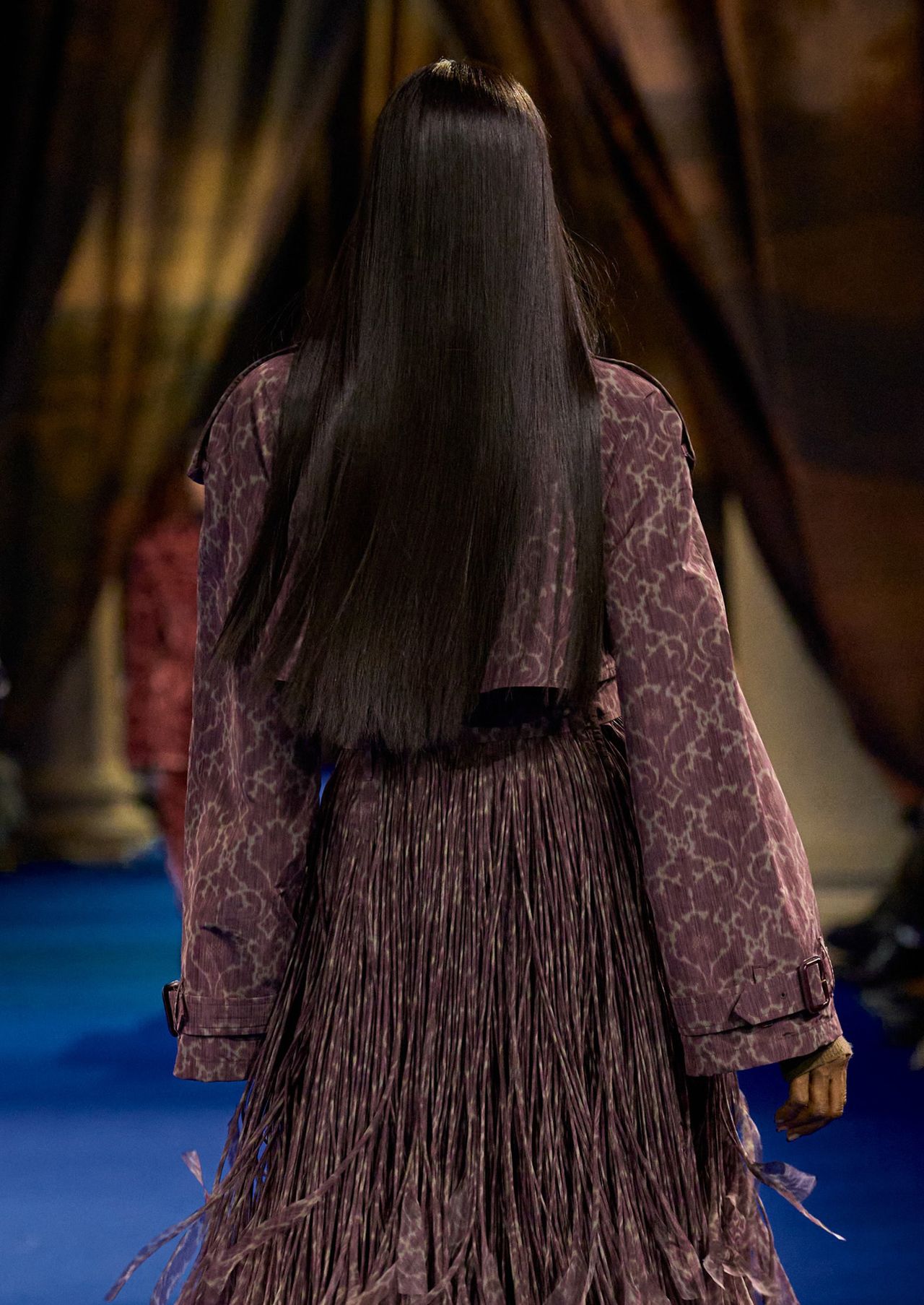 Model walking Burberry A/W 2025