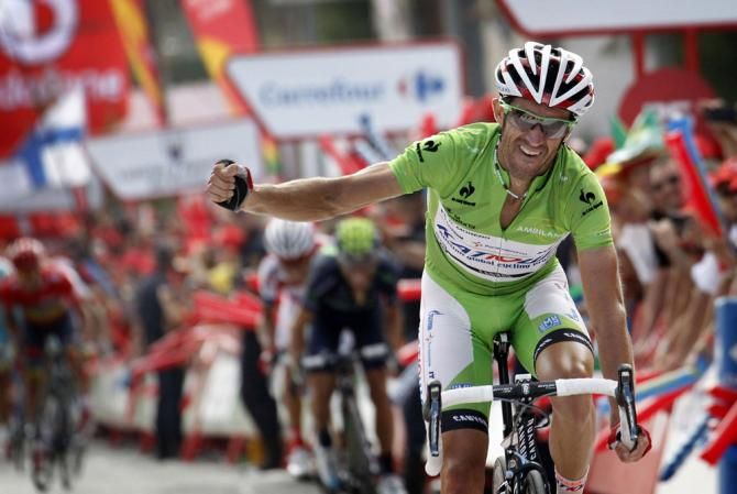 Daniel Moreno (Katusha) won his second stage of the 2013 Vuelta at Valdepe&ntilde;as de Ja&eacute;n